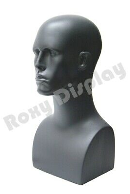Male Fiberglass Mannequin Head Bust Wig Hat Jewelry Display #ps-erag